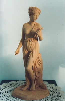 Ceramiche d-Arte di Albisola - Scultura in terra rossa naturale. 